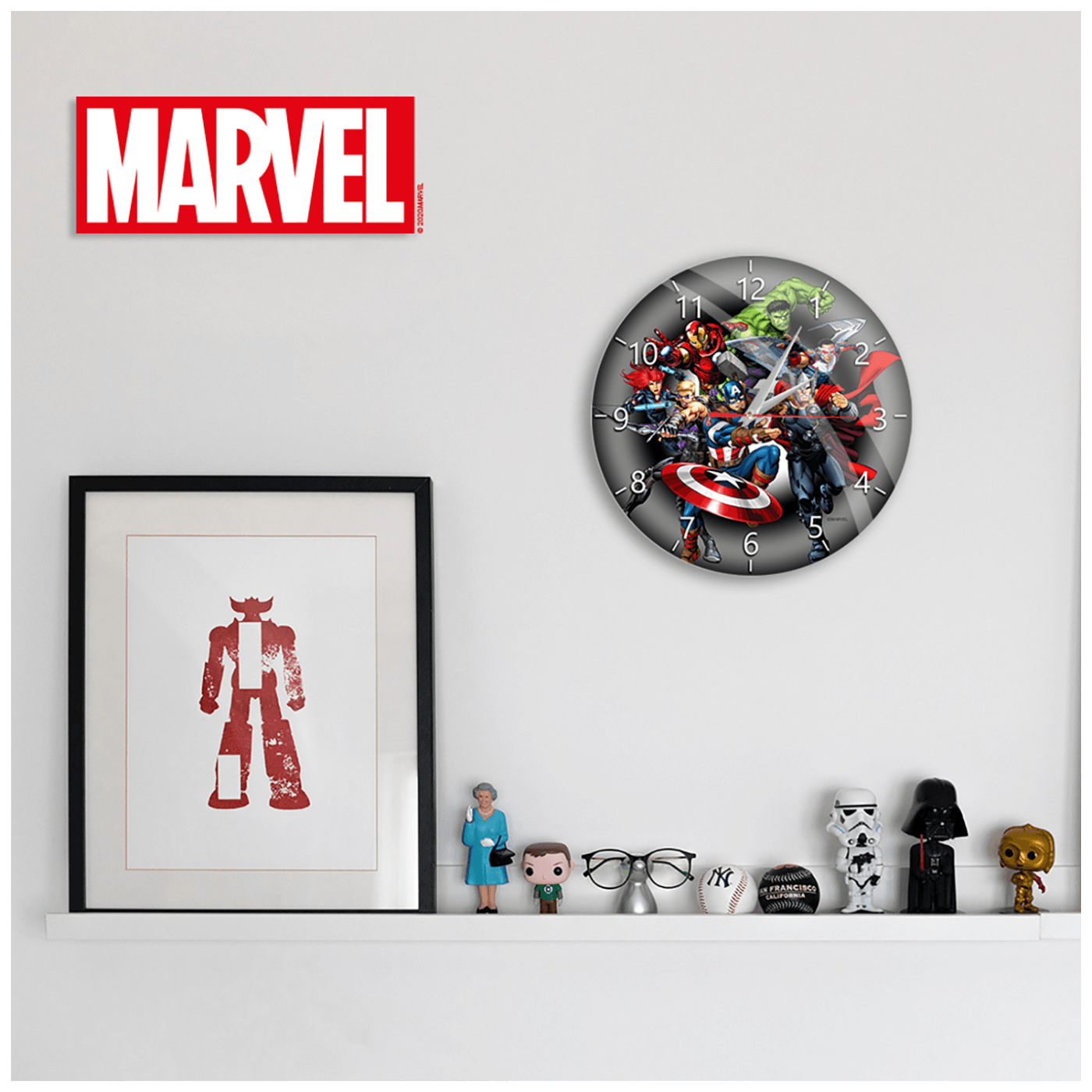 Wall Clock Glossy Avengers 003